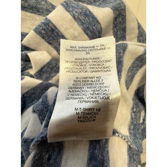 Christina Berg Stripes Short Sleeves T Shirt Blue White 2XL Nautical 87-37 - Picture 5 of 16